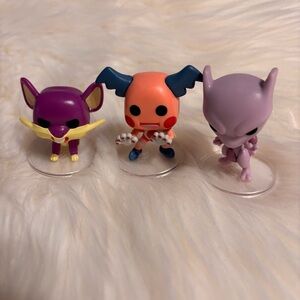 Pokemon Funko Pop Figures - Mewtwo, Mr. Mime, & Rattata